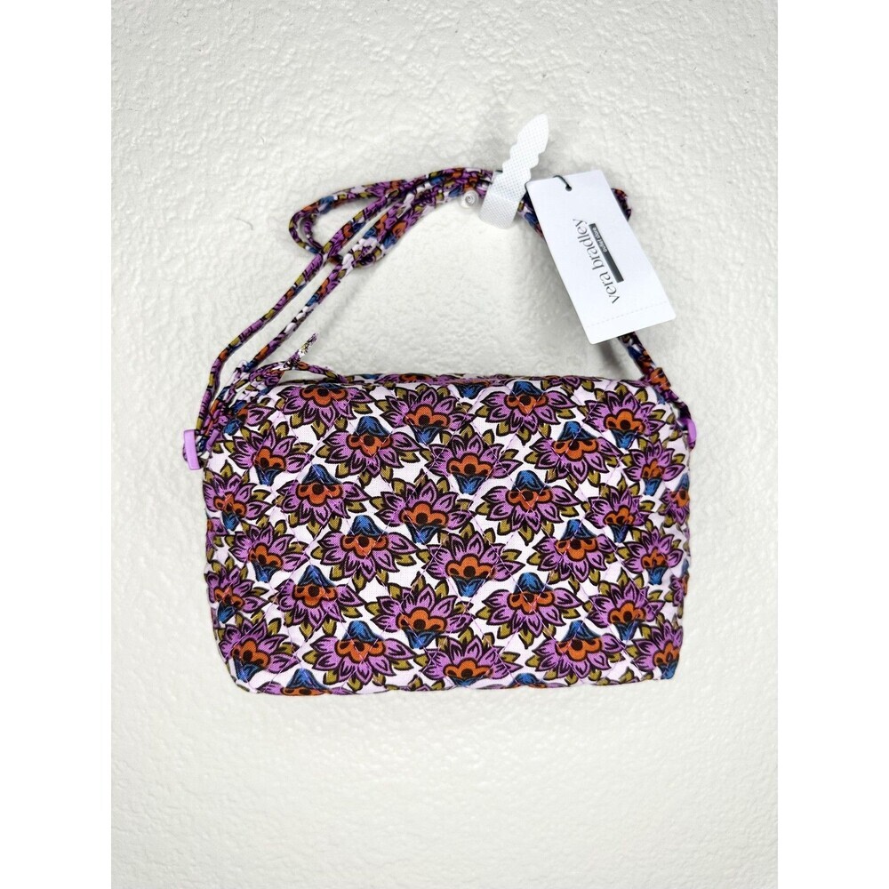 Vera Bradley Camera Bag Crossbody Floral Padded Multicolor Shoulder New